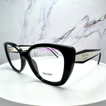 Prada eyeglasses Black white Cat Eyes 