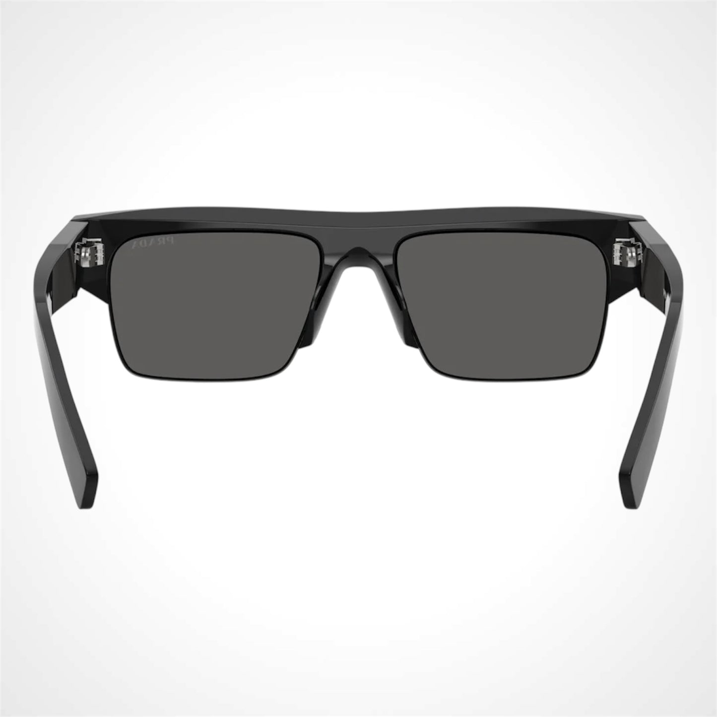 Prada men's black square sunglasses PRD12SU 16K20Z back view 