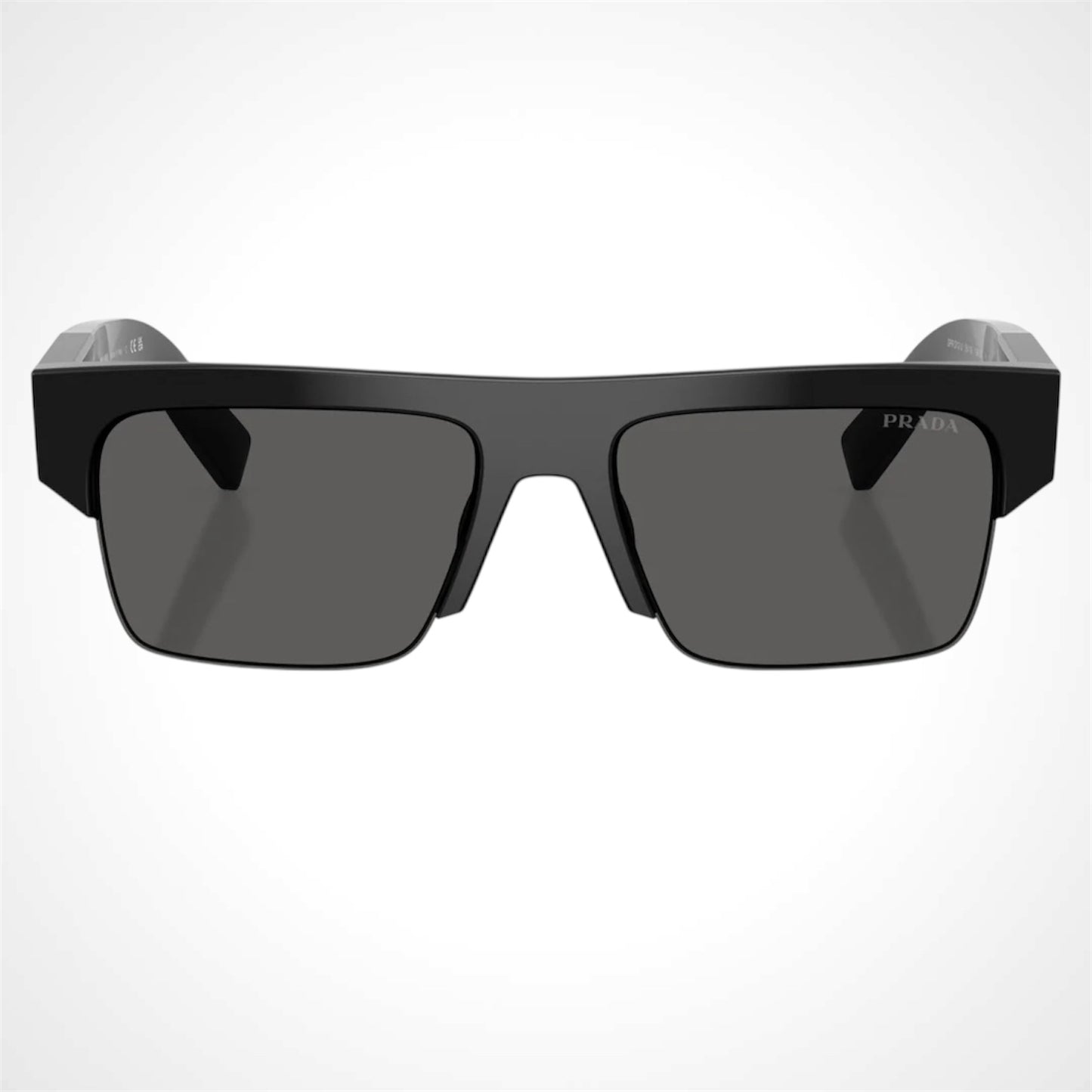 Prada men's black sunglasses PRD12SU 16K20Z front view 