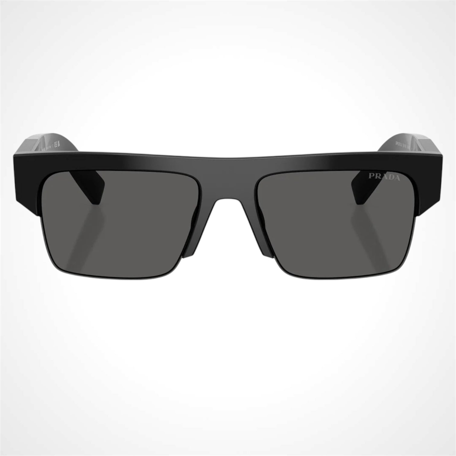 Prada men's black sunglasses PRD12SU 16K20Z front view 