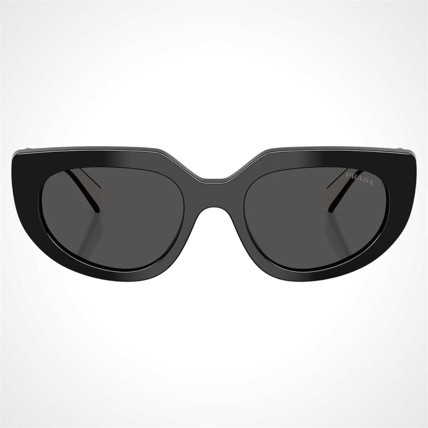 Prada PRD02S 20G08Z Sunglasses Black White Front View 