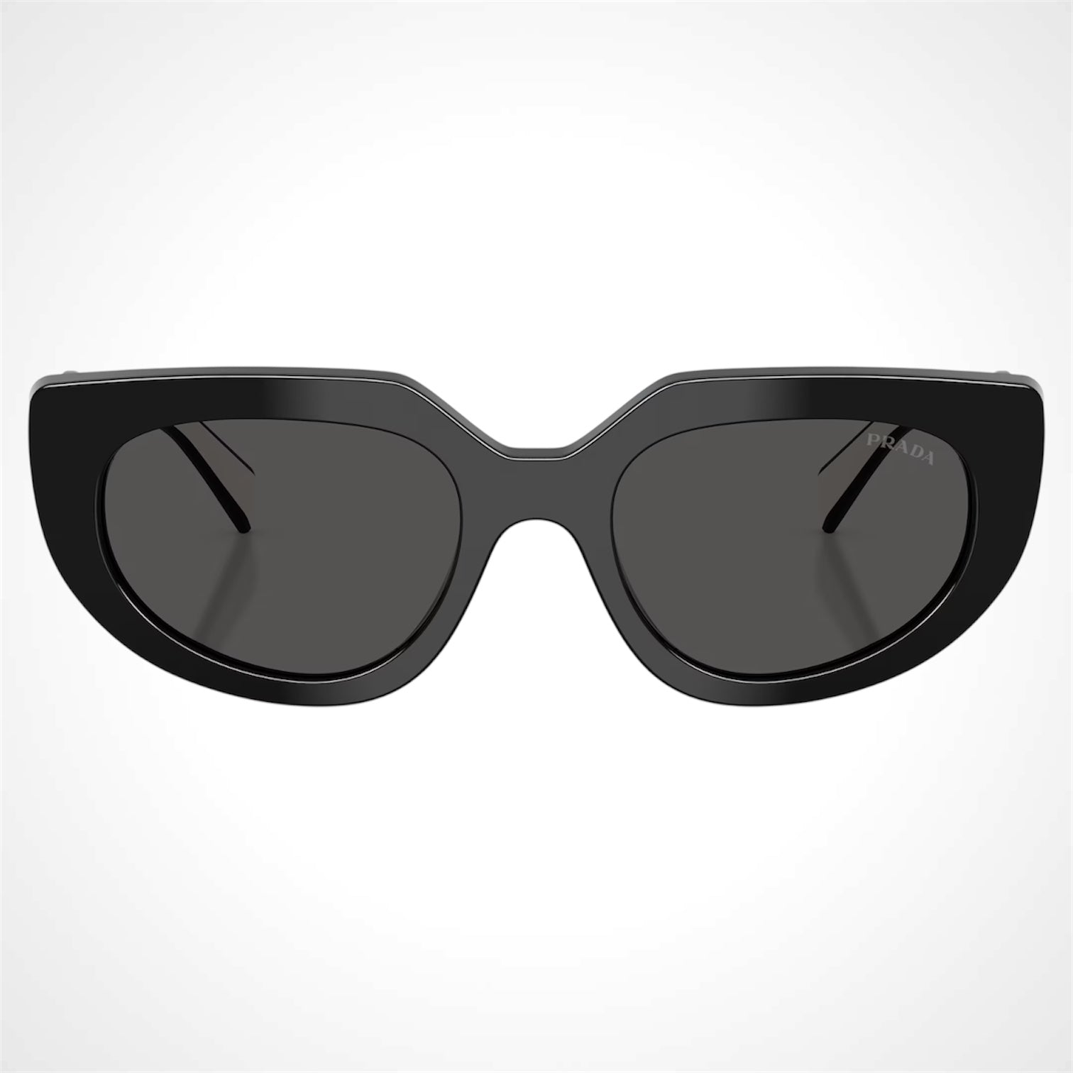 Prada PRD02S 20G08Z Sunglasses Black White Front View 