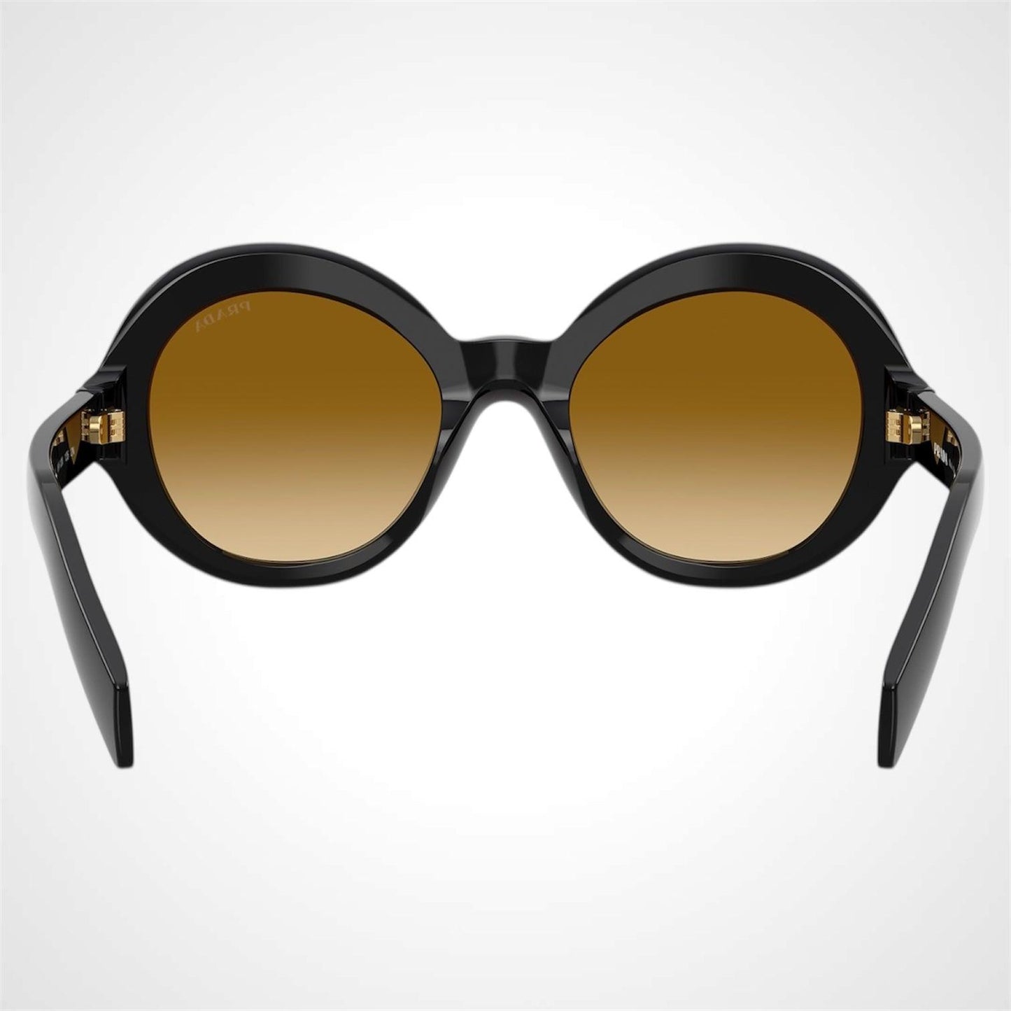 PRD08SU 16K10X Prada black round sunglasses back view 