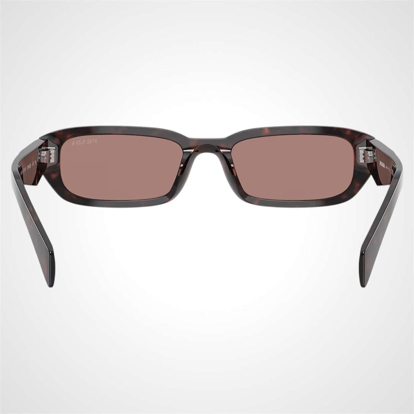 Prada 0PRB06S 17N60B rectangle brown tortoise symbole logo sunglasses back view