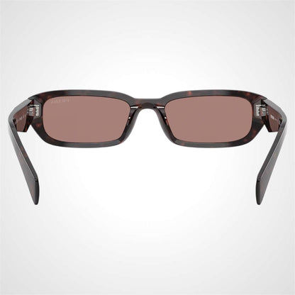 Prada 0PRB06S 17N60B rectangle brown tortoise symbole logo sunglasses back view