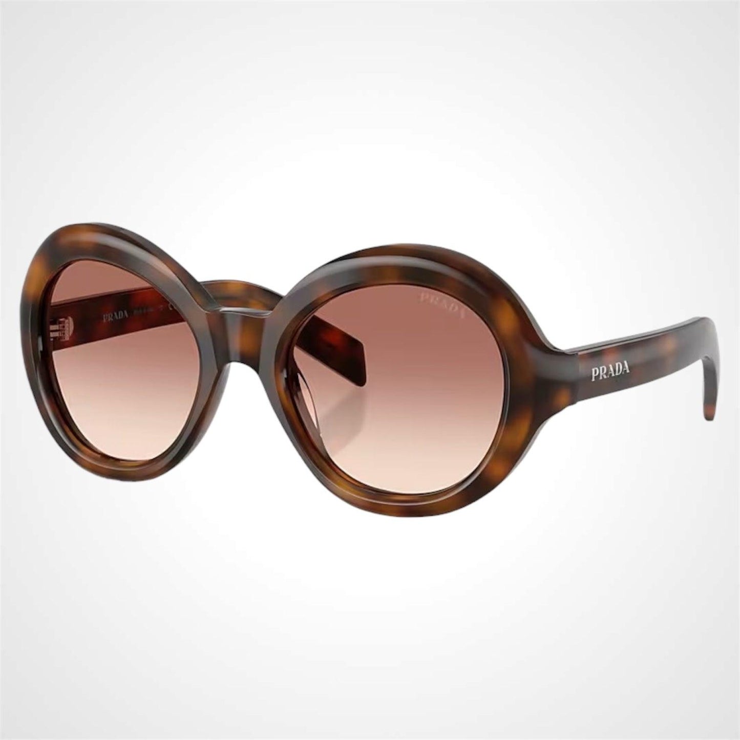 Prada PRD08SU 20D70X juniper tortoise round women's sunglasses 