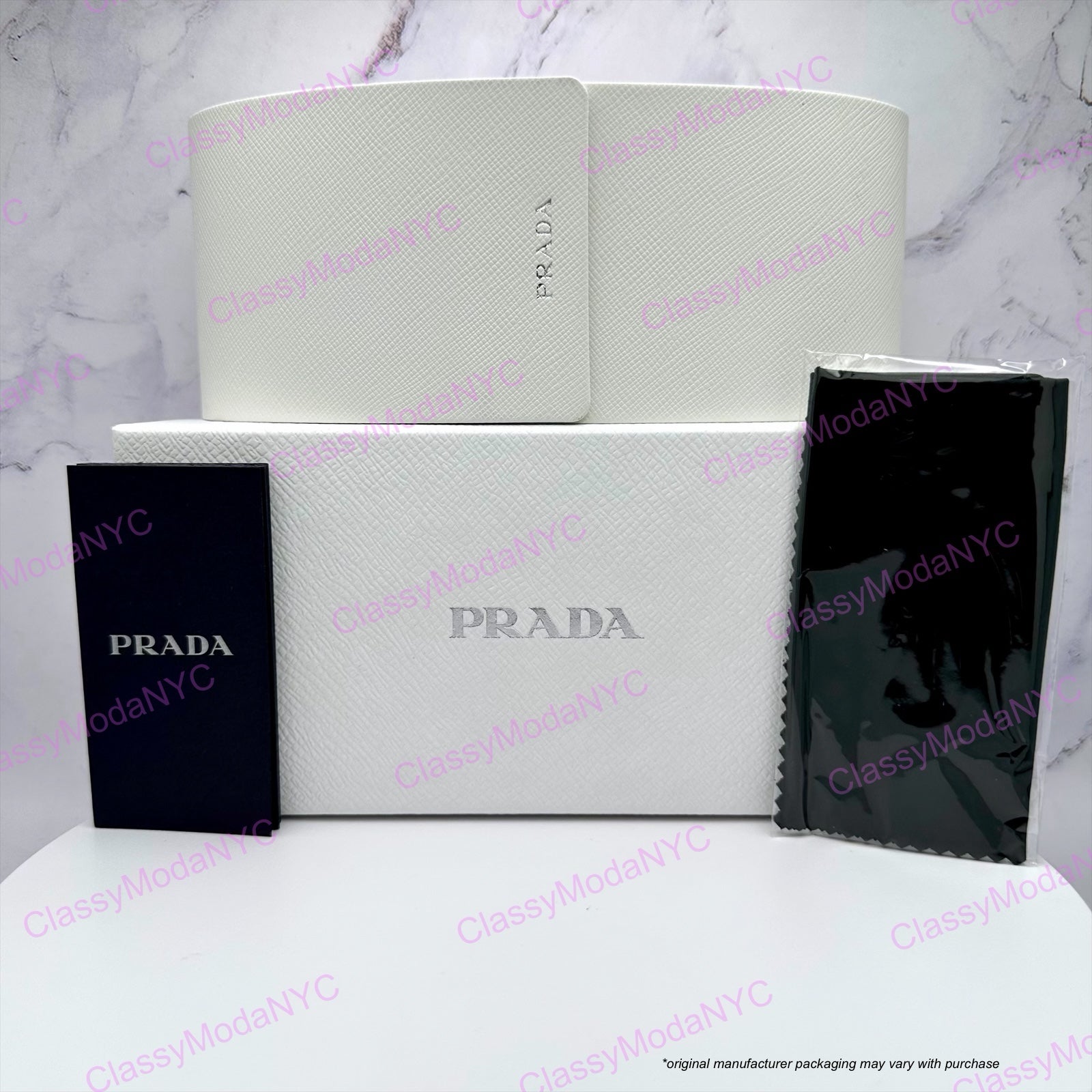 Prada sunglasses box and case, authentic packaging 