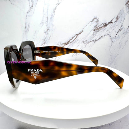 Prada PRB23S 20D50Q brown juniper tortoise symbole arms sunglasses side view