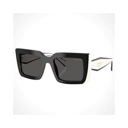 Shop Prada PR D01S 20G08Z Sunglasses Black White 