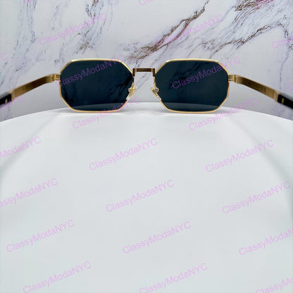 VE2297 100287 Versace gold metal sunglasses back view with case 