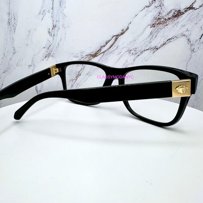 VE3380 GB1 Versace eyeglasses back view with gold medusa 