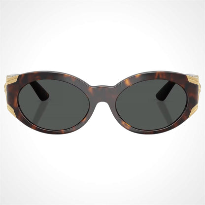 VERSACE 0VE4503U 108/87 brown tortoise oval gold Medusa sunglasses front view