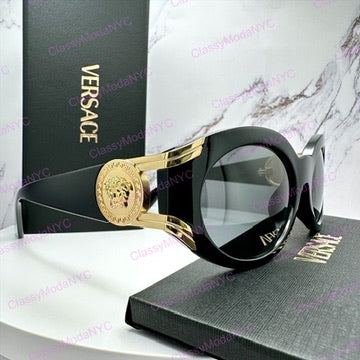 VE4503U GB1/87 Versace Black Sunglasses with case side view 