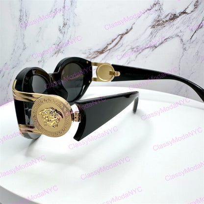 VE4503U GB1/87 Versace black Sunglasses front view 