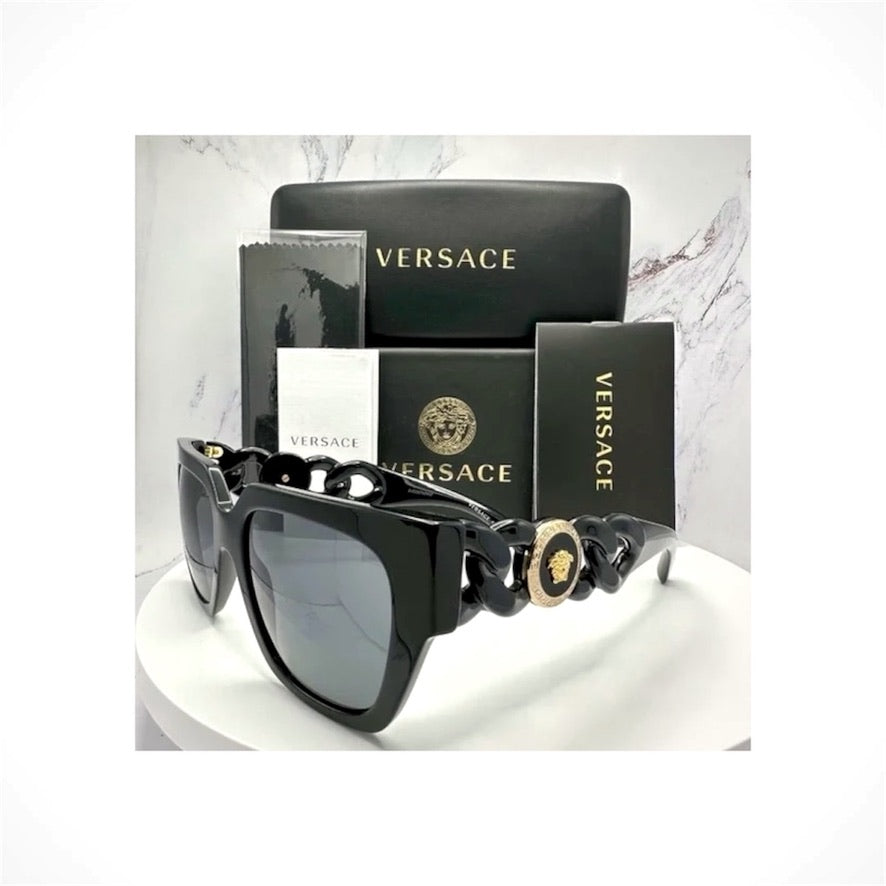 Versace VE4409 GB1/87 Black Oversized Square Women's Sunglasses