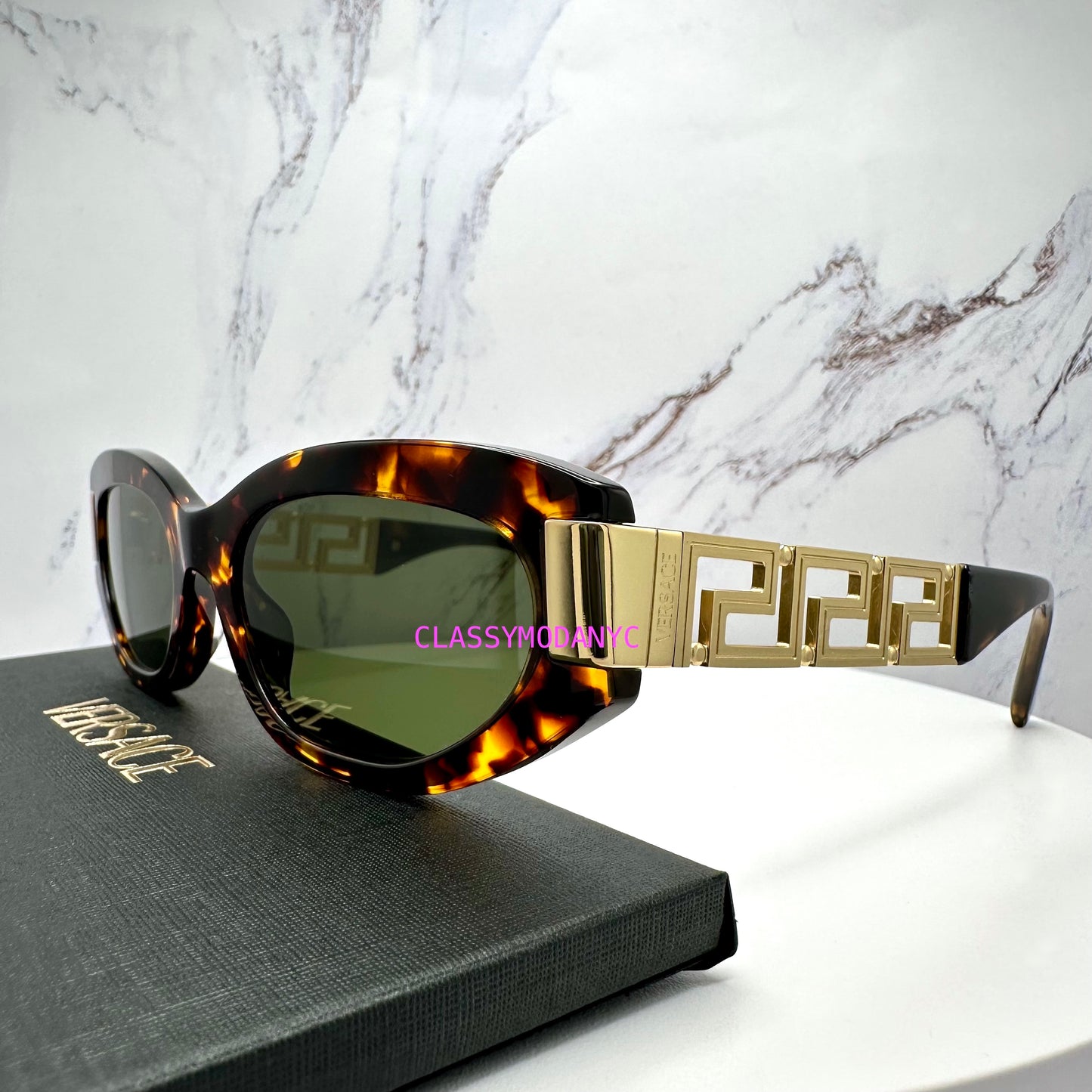 Versace brown tortoise shell sunglasses VE4501 551471 side view 