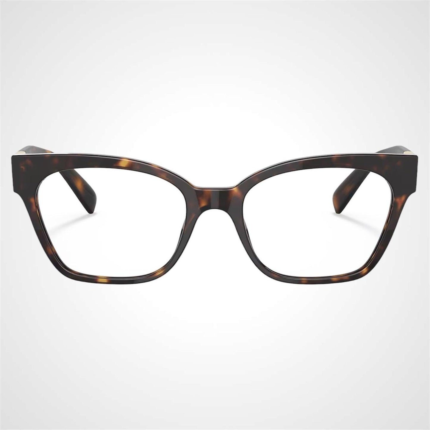 Versace VE3294 108 brown havana acetate square gold eyeglasses front frame