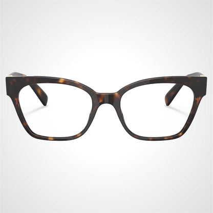 Versace VE3294 108 brown havana acetate square gold eyeglasses front frame