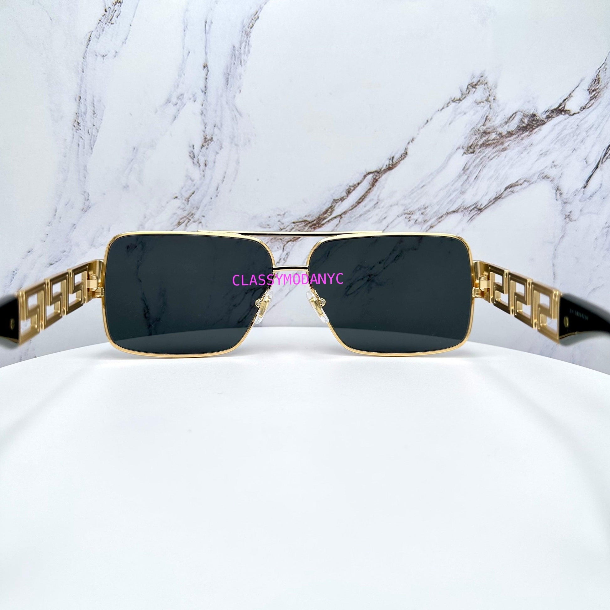 Versace gold framed sunglasses 