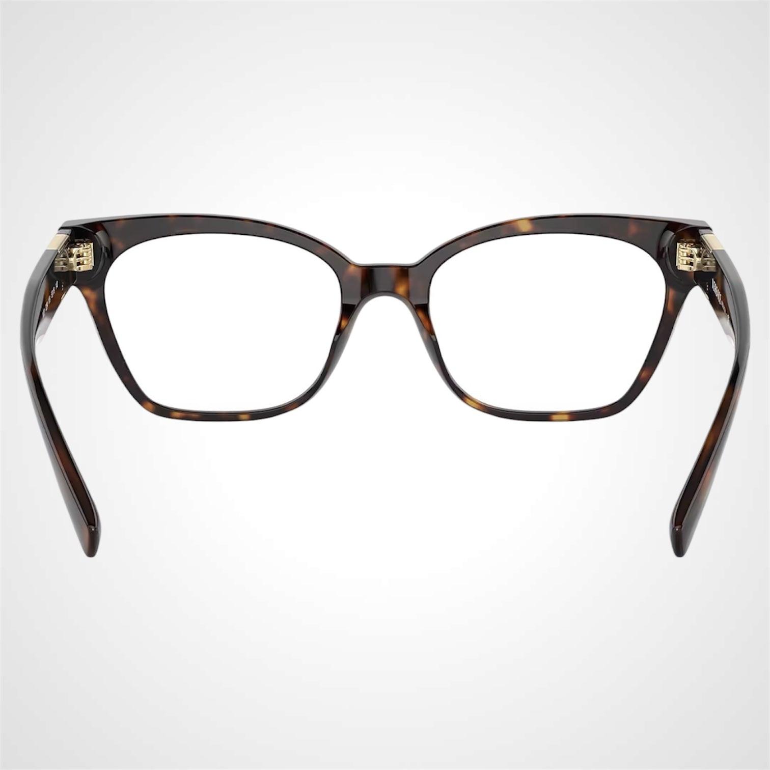 Versace VE3294 108 brown havana acetate square gold medusa eyeglasses back view
