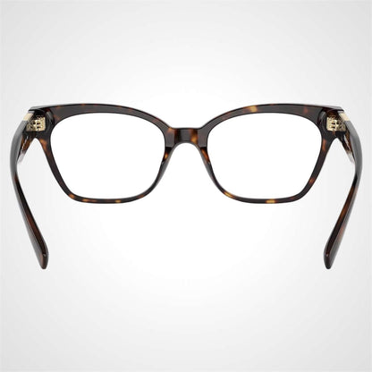 Versace VE3294 108 brown havana acetate square gold medusa eyeglasses back view