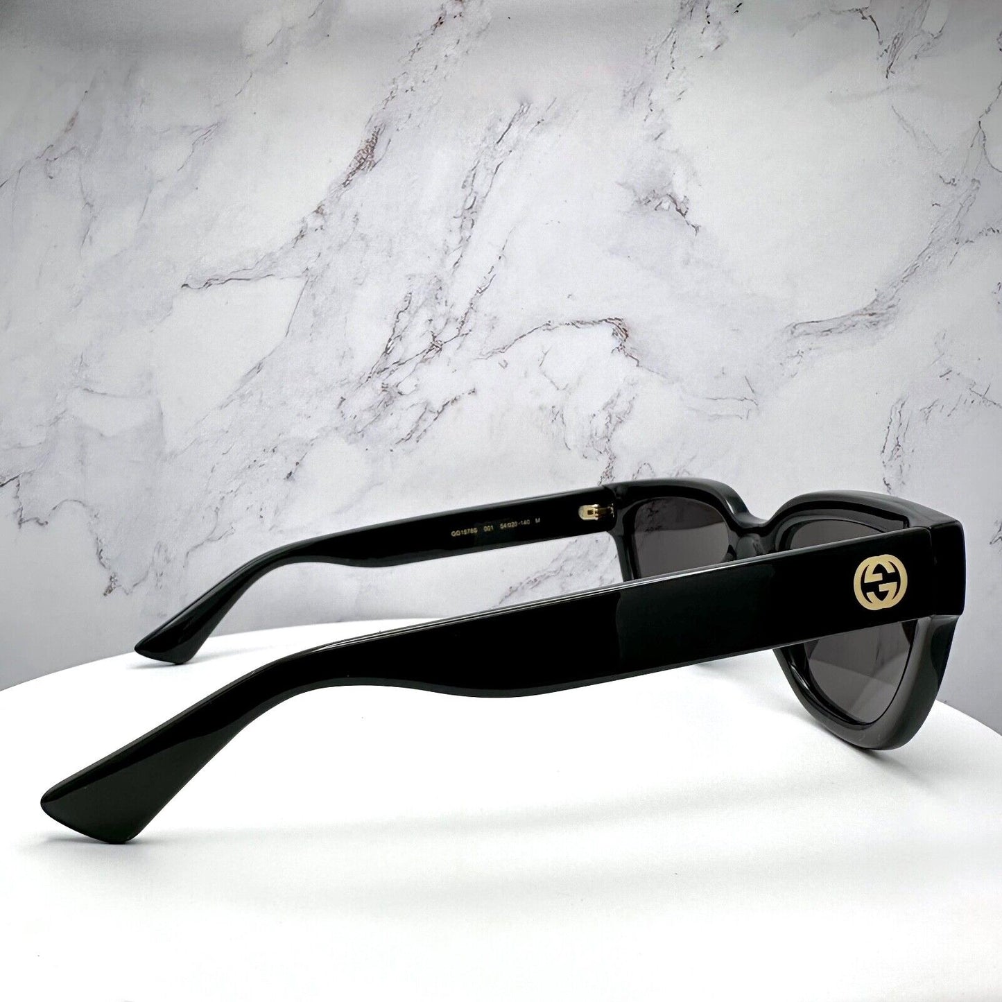 GUCCI Sunglasses New Black Gold GG Logo GG1578S 001