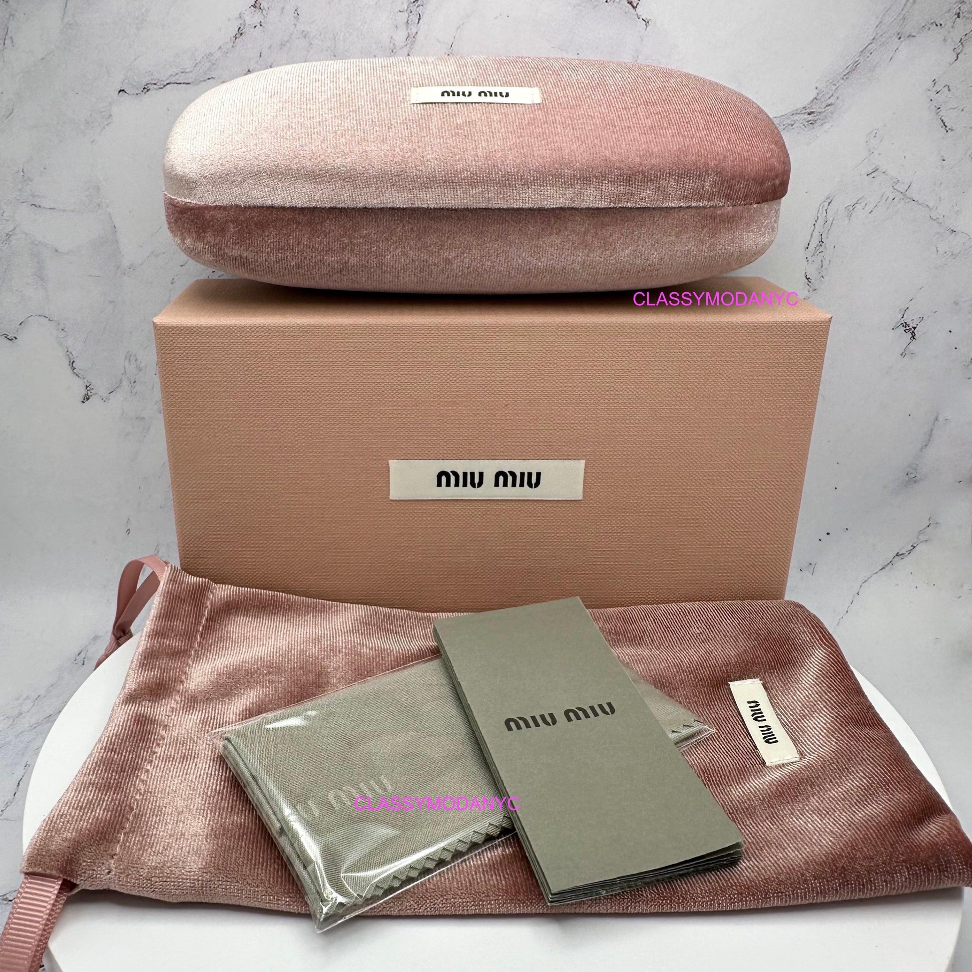 MIU MIU case and box, authentic packaging.