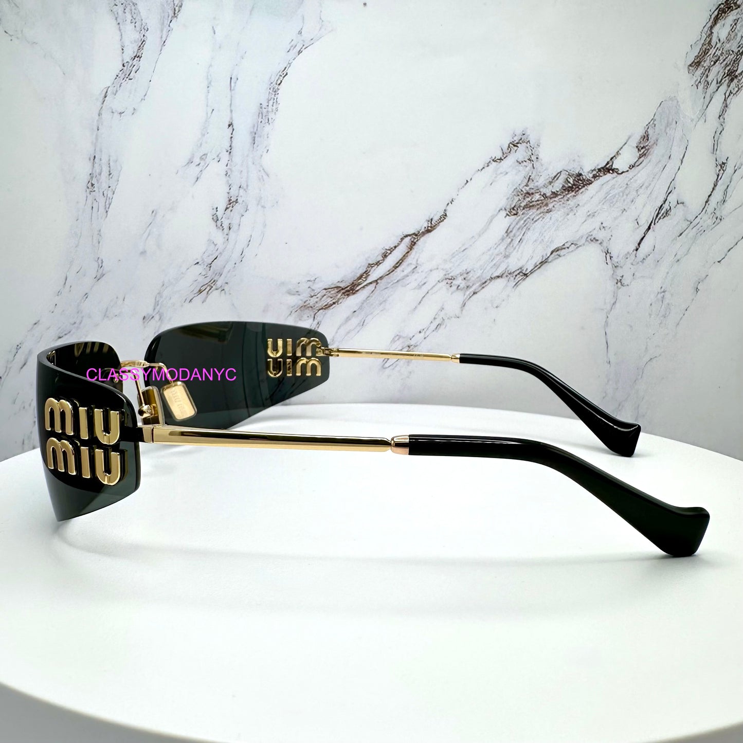 miu miu sunglasses for women MUA51S gold dark grey 5AK5S0