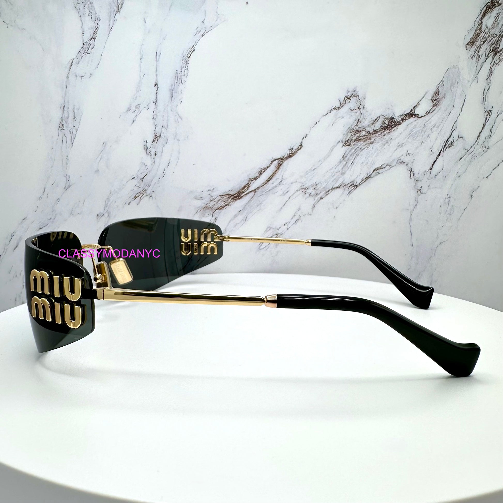 miu miu sunglasses for women MUA51S gold dark grey 5AK5S0