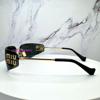 miu miu sunglasses for women MUA51S gold dark grey 5AK5S0