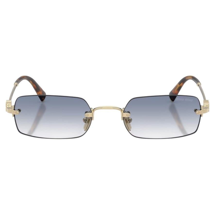 MIU MIU 0MUB50S ZVN80O gold blue gradient lens sunglasses
